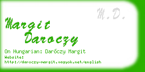 margit daroczy business card